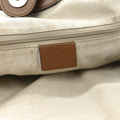 Gucci Denim Monogram Medium Sukey Tote Blue 6 of 11