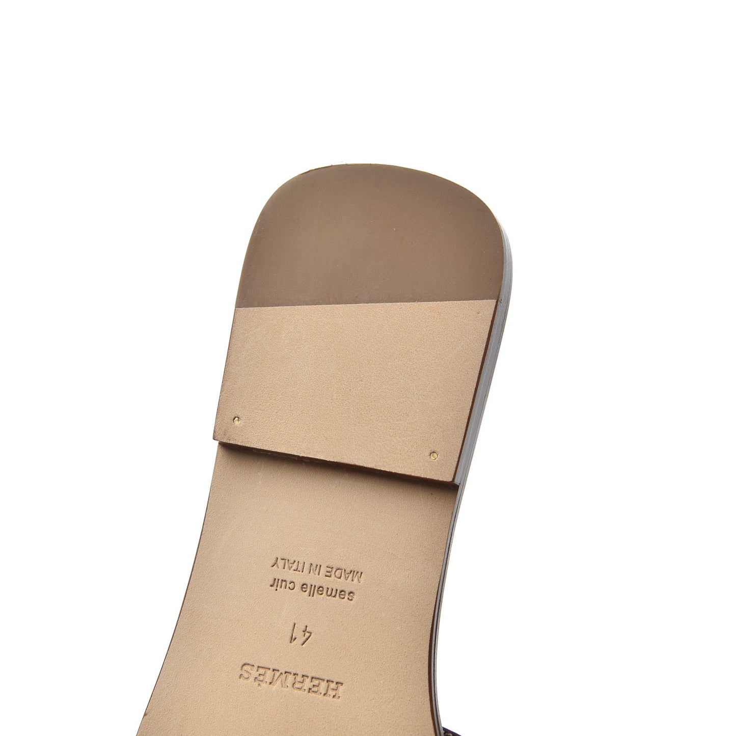 Box Calfskin Oran Sandals 41 Gold