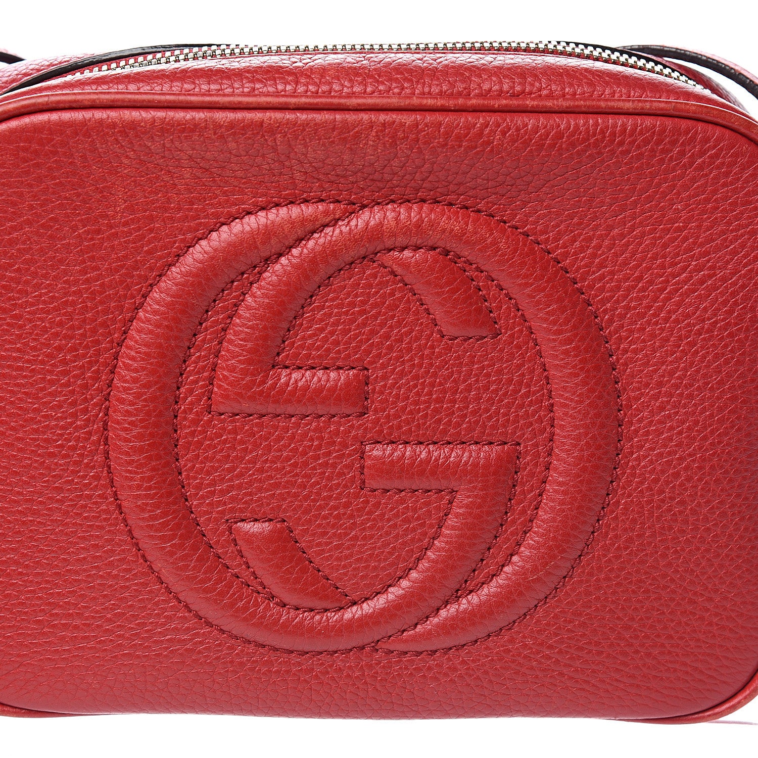Gucci Pebbled Calfskin Small Soho Disco Bag Tabasco Red 14 of 14