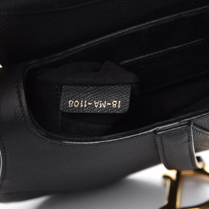 Christian Dior Grained Calfskin Mini Saddle Bag Black 6 of 8