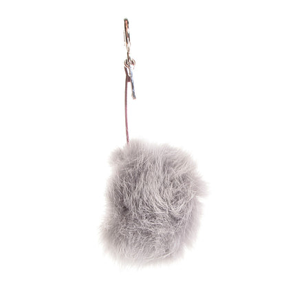 Fendi Fox Fur Vitello Mini Prisma Monster Bag Charm Lilac Perla 3 of 6