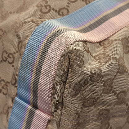Gucci GG Monogram Medium Web Handle Vertical Tote Pink Blue 12 of 15