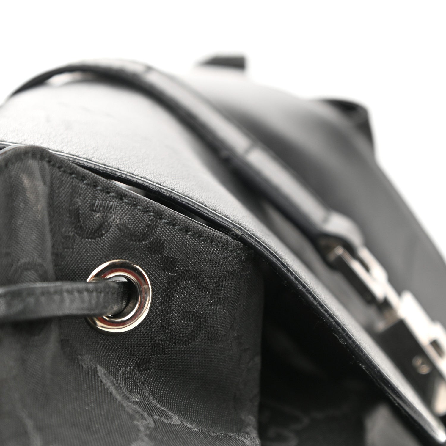 Gucci Nylon Monogram Backpack Black 14 of 15