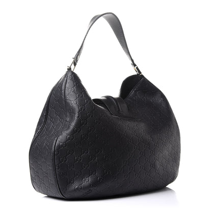 Gucci Guccissima Large New Ladies Web Hobo Black 3 of 14