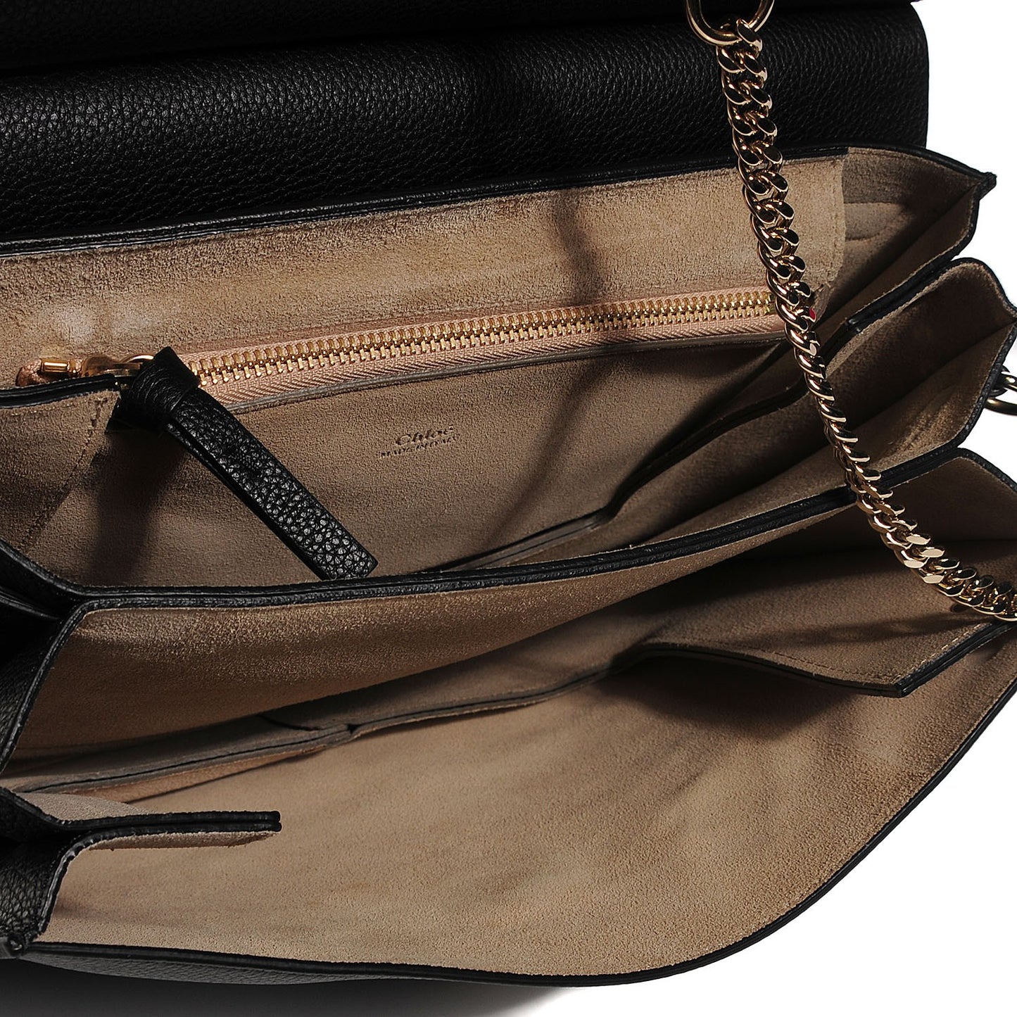 Grained Calfskin Medium Faye Shoulder Bag Black