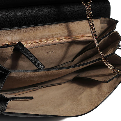 Chloe Grained Calfskin Medium Faye Shoulder Bag Black 5 of 8