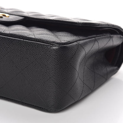 Chanel Caviar Quilted Jumbo Double Flap Black 9 of 10