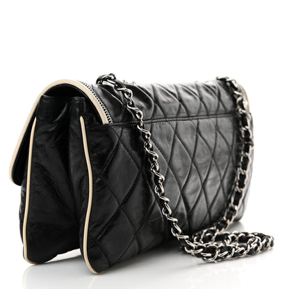 Chanel Lambskin East West Mademoiselle Flap Black 3 of 10