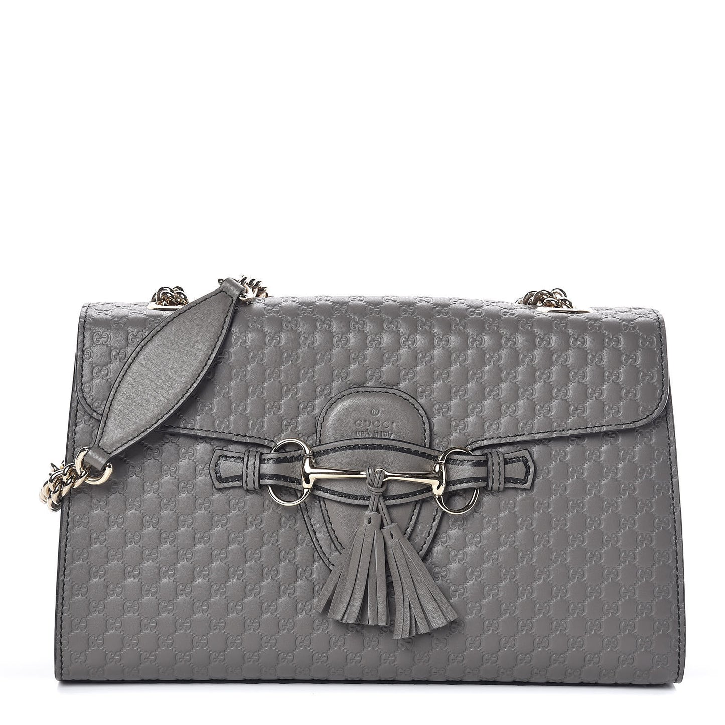 Soft Microguccissima Medium Emily Chain Shoulder Bag Loess