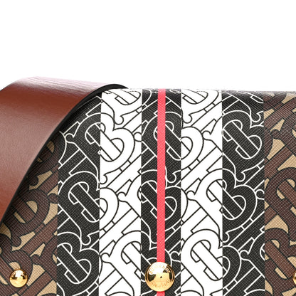 Burberry E-Canvas Monogram Stripe Hackberry Crossbody Bag Bridle Brown 7 of 15