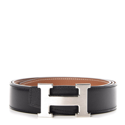Hermes Box Togo 32mm H Belt 95 Black Gold 1 of 8