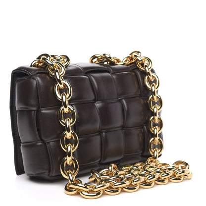 Bottega Veneta Lambskin Maxi Intreccio Padded Chain Cassette Crossbody Bag Black 3 of 8