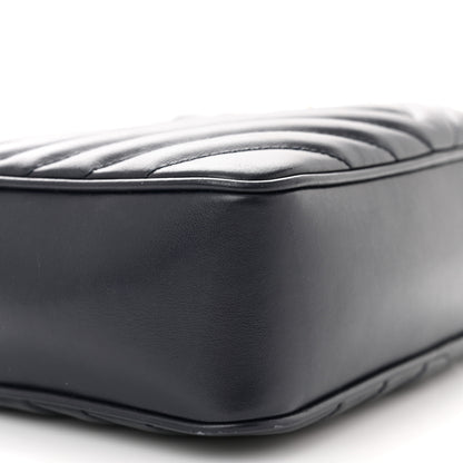 Saint Laurent Calfskin Matelasse Monogram Lou Camera Bag Deep Marine 9 of 12