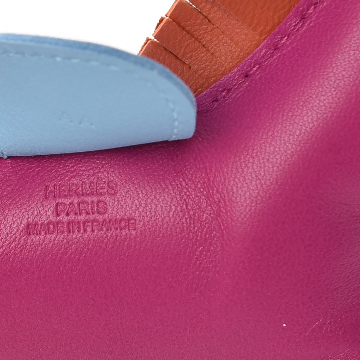 Hermes Milo Lambskin Grigri Rodeo Horse Bag Charm MM Rose Pourpre Cornaline Celeste 3 of 5