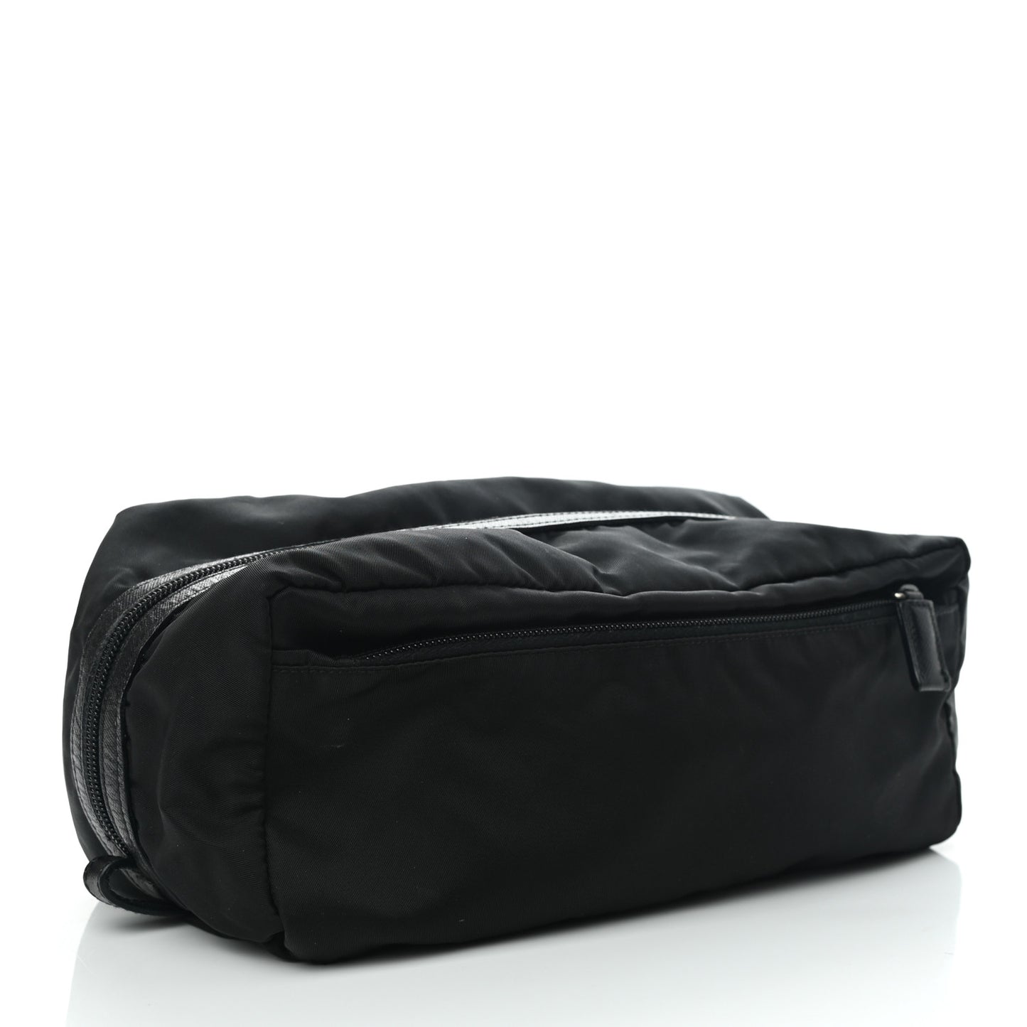 Re-Nylon Saffiano Travel Pouch Black