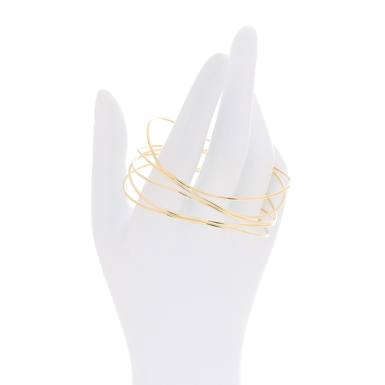 Tiffany 18K Yellow Gold Elsa Peretti Wave Five-Row Bracelet 2 of 4