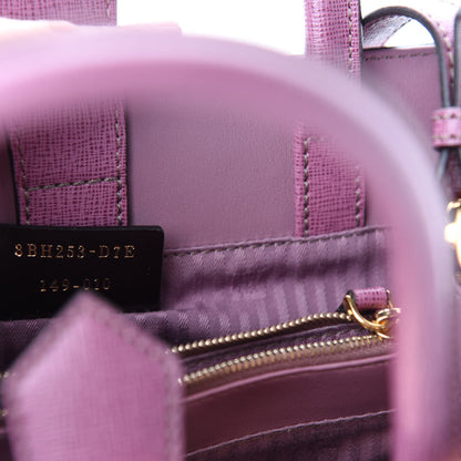 Fendi Vitello Elite Flamingo Petite 2Jours Tote Lilla Glicine 9 of 10