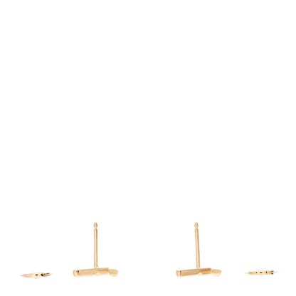 Louis Vuitton 18K Yellow Gold LV Volt Upside Down Stud Earrings 3 of 4