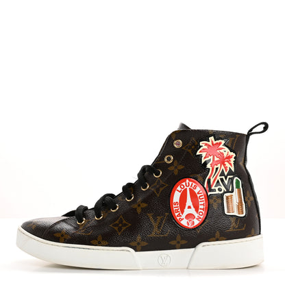 Louis Vuitton Calfskin Monogram World Tour Sneaker Boot 38.5 1 of 17