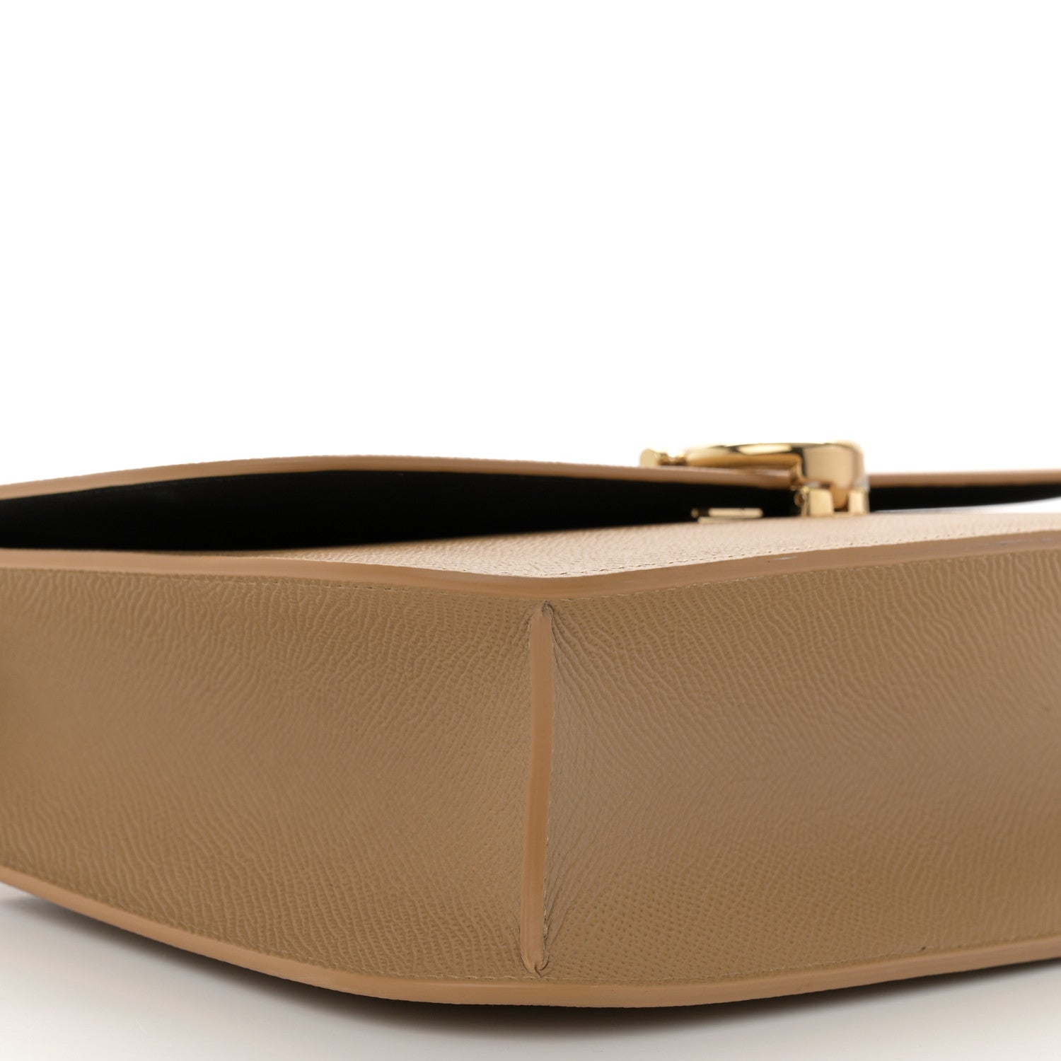 Salvatore Ferragamo Hammered Calfskin Round Gancini Crossbody Bag Camel 9 of 10