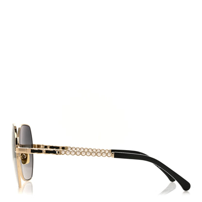 Chanel Pearl Sunglasses 4281-Q-H Black Gold 3 of 8