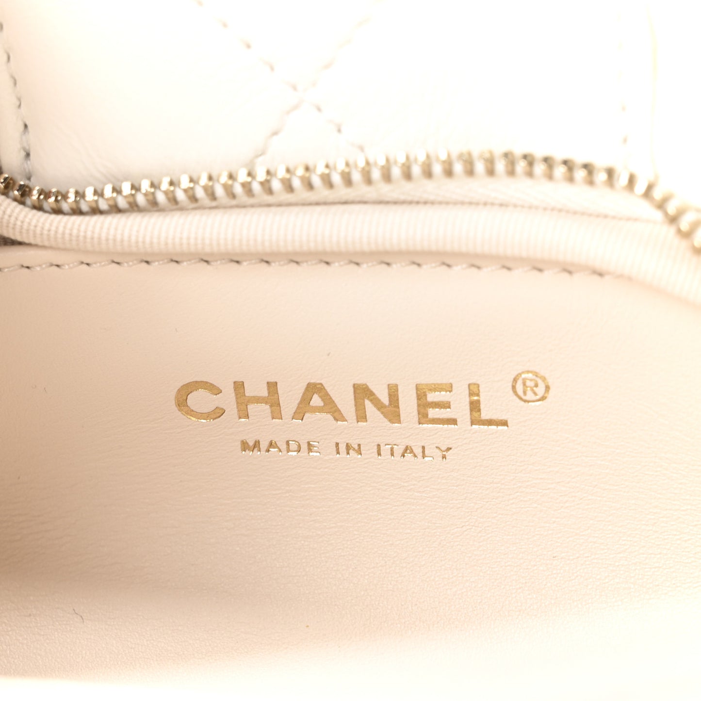 Lambskin Quilted Mini Bow Bag White