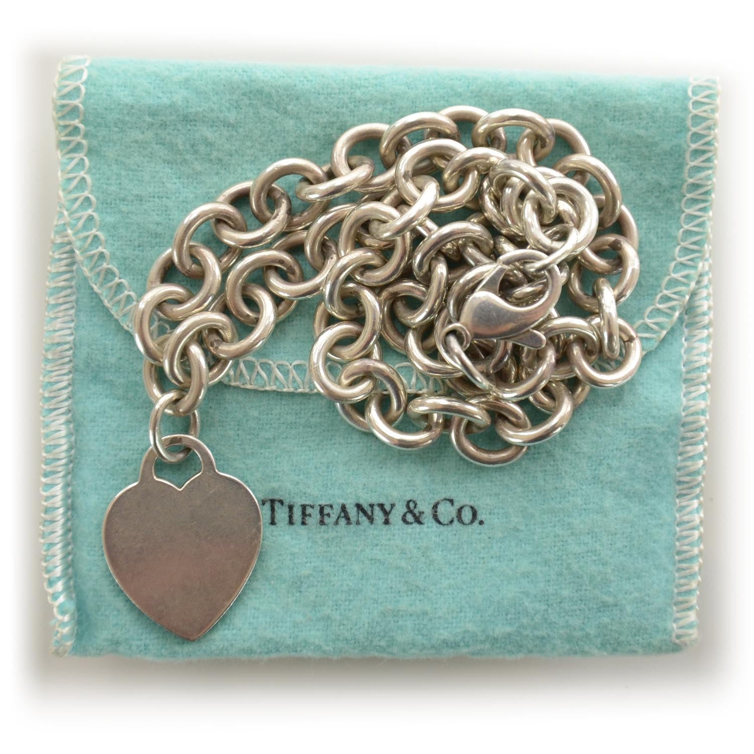 Tiffany Sterling Silver Heart Tag Necklace 4 of 4