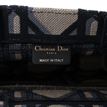 Christian Dior Canvas Macrocannage Embroidered Small Book Tote Beige Blue 6 of 10
