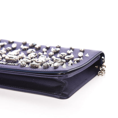Miu Miu Satin Raso Crystal Embellished Delice Wallet On Chain Baltico 8 of 10