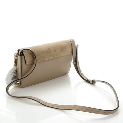 Chloe Suede Calfskin Small Faye Shoulder Bag Motty Grey 3 of 8