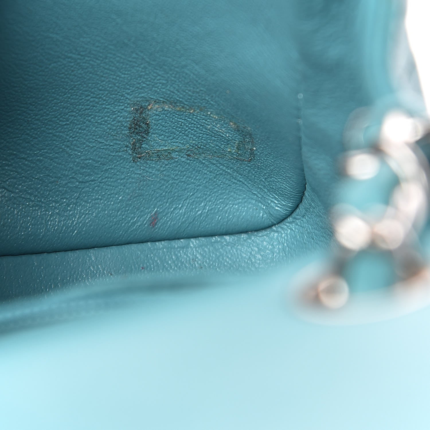 Chanel Lambskin Quilted Mini Square Flap Turquoise 7 of 12