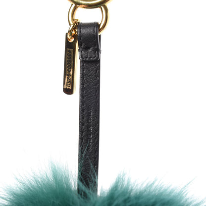 Fendi Fox Rabbit Goat Mink Fur Vitello Flamingo Minty Monster Bag Bug Charm Green Apple Multicolor 3 of 5