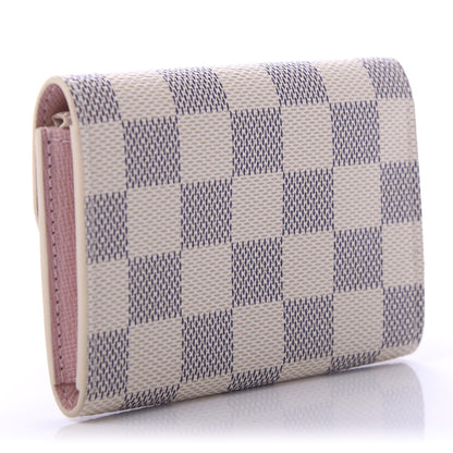 Louis Vuitton Damier Azur Rosalie Coin Purse Rose Ballerine 3 of 10