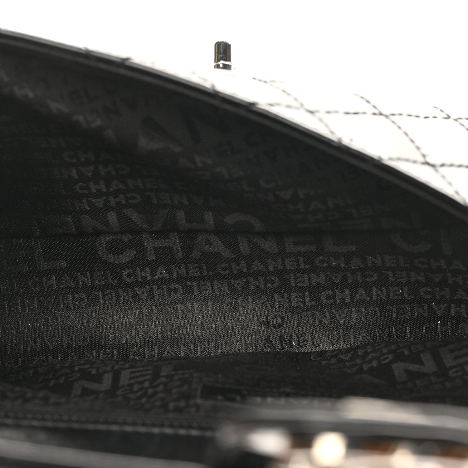 Chanel Patent Quilted Medium Diagonal CC Flap Black 5 of 11