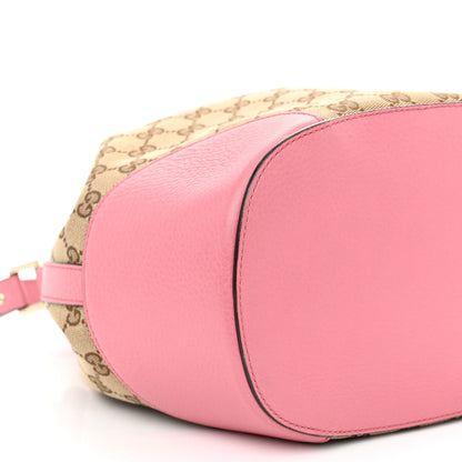 Gucci GG Monogram Calfskin Bucket Bag Pink 9 of 12