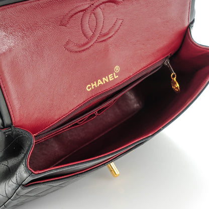 Chanel Lambskin Quilted Medium Double Flap Black 8 of 10