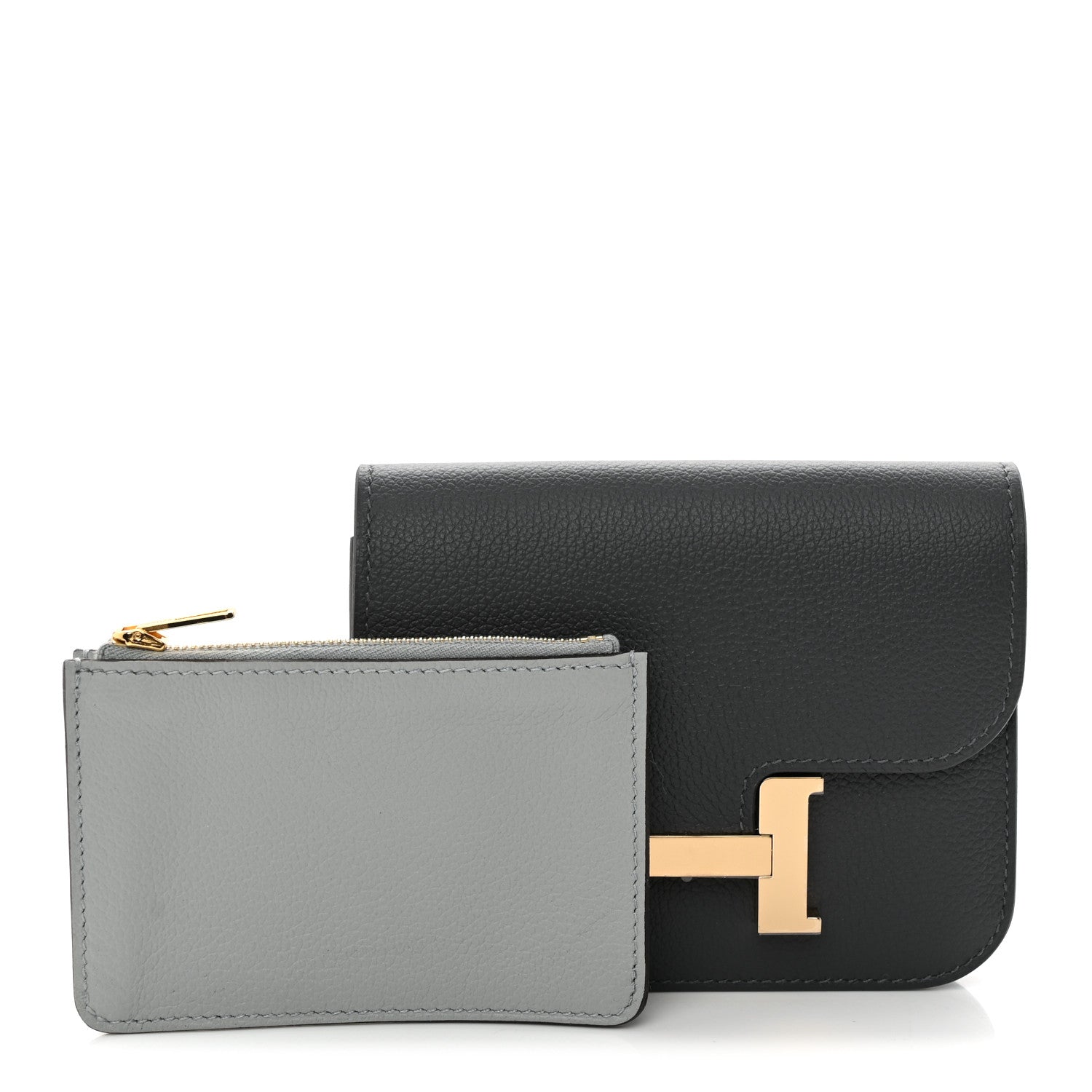 Hermes Evercolor Verso Constance Slim Wallet Ardoise Bleu Glacier 3 of 11