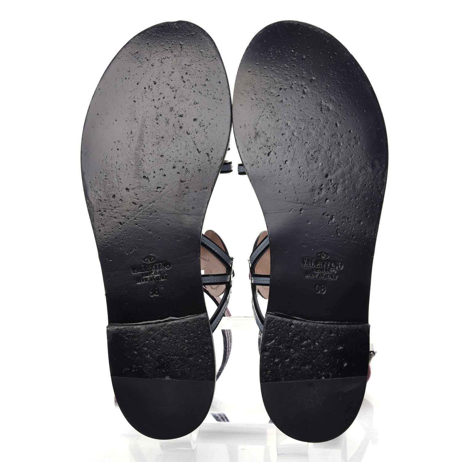 Valentino Garavani Nappa Loveblade Caged Flat Sandals 38 Black 6 of 9