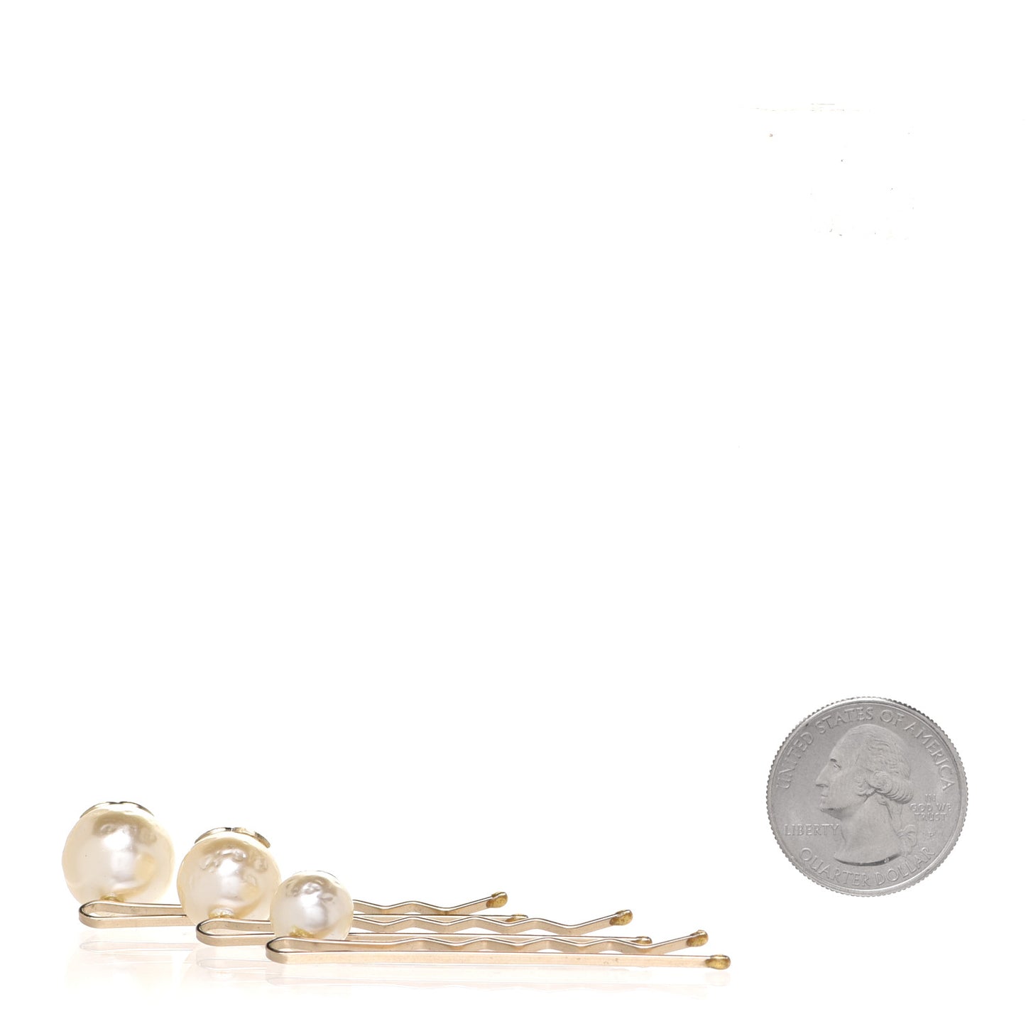 Pearl CC Hair Clip Barrette Set of 3