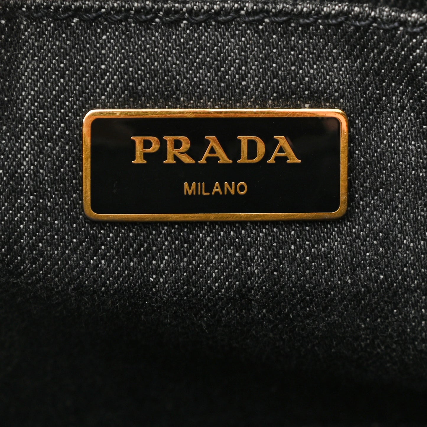 Denim Logo Tote Black