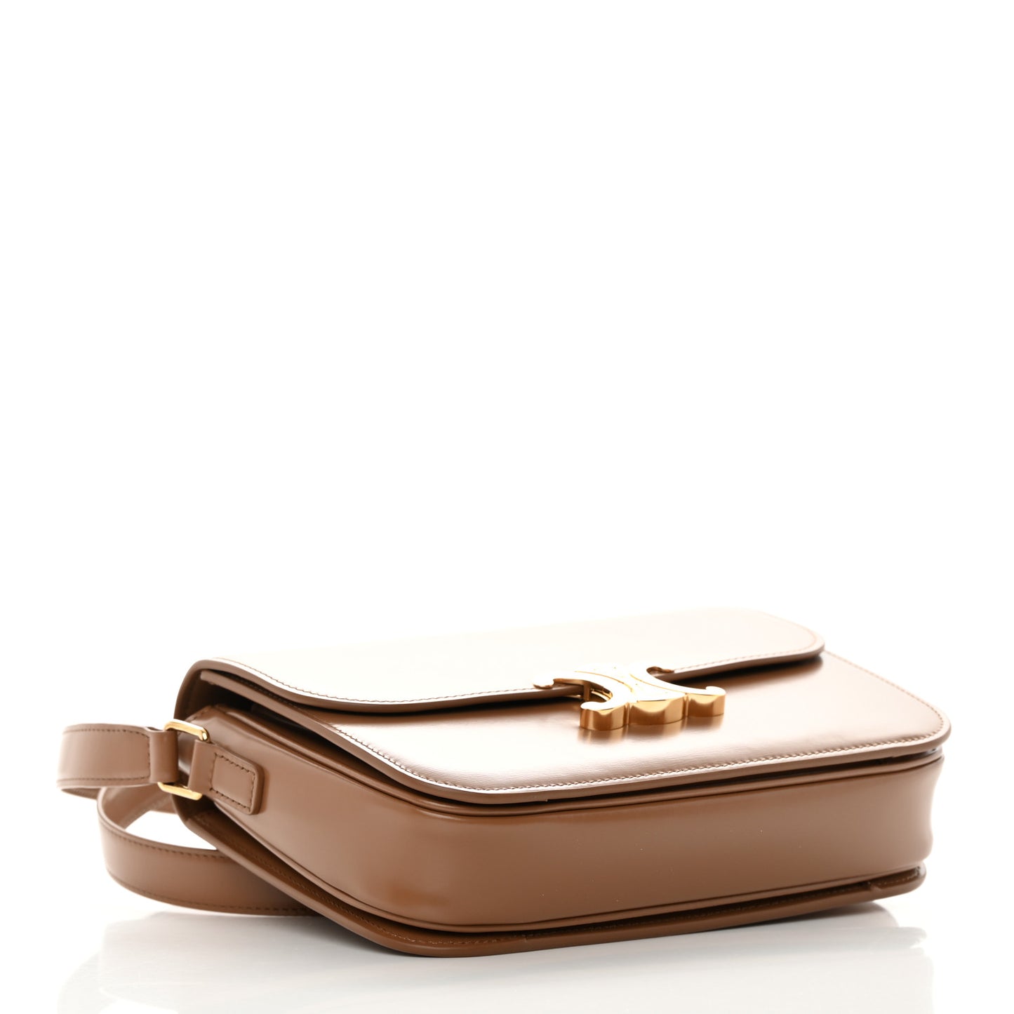 Shiny Calfskin Medium Triomphe Bronze
