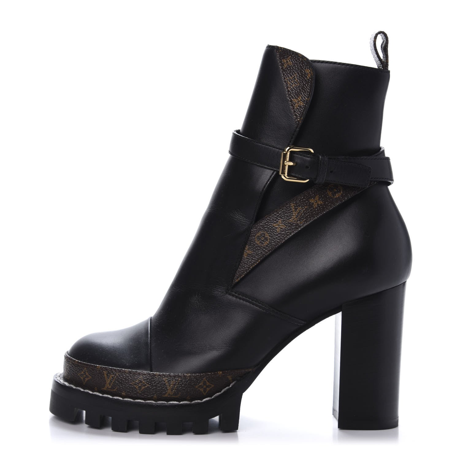 Louis Vuitton Calfskin Monogram Star Trail Ankle Boots 39 Black 1 of 8