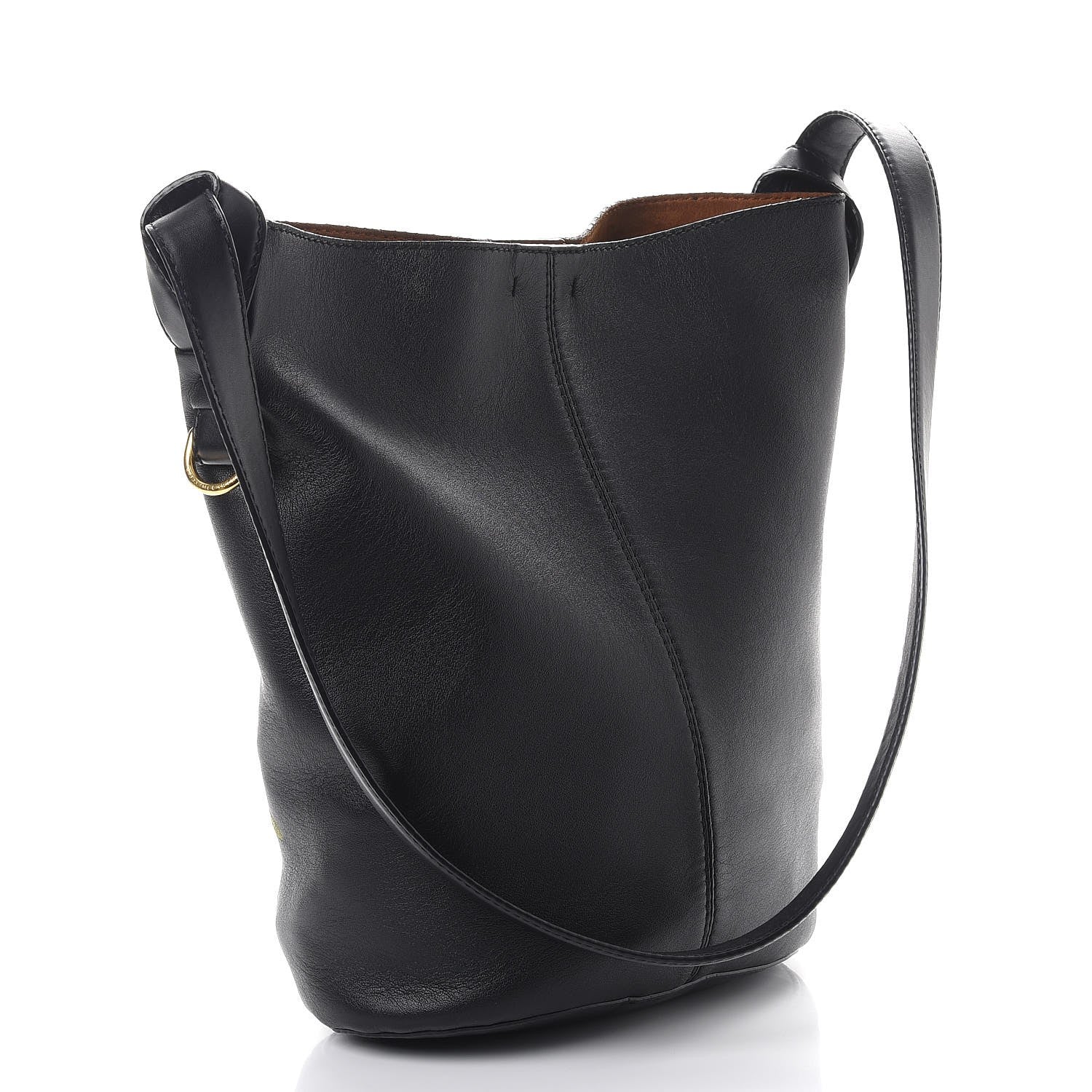 Stella McCartney Eco Alter Nappa Embroidered Flower Bucket Bag Black 4 of 19