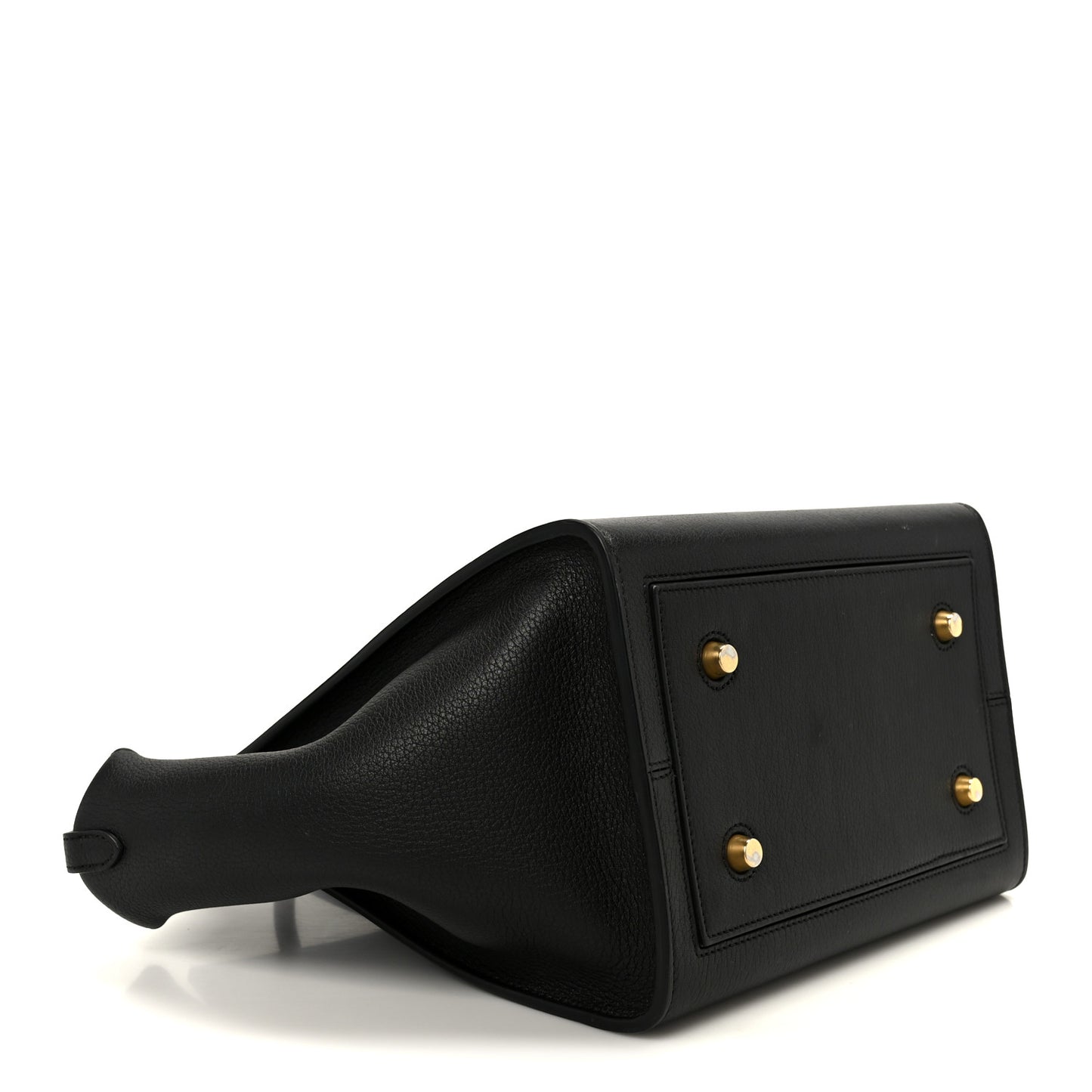 Crisped Calfskin Mini Tie Knot Tote Black
