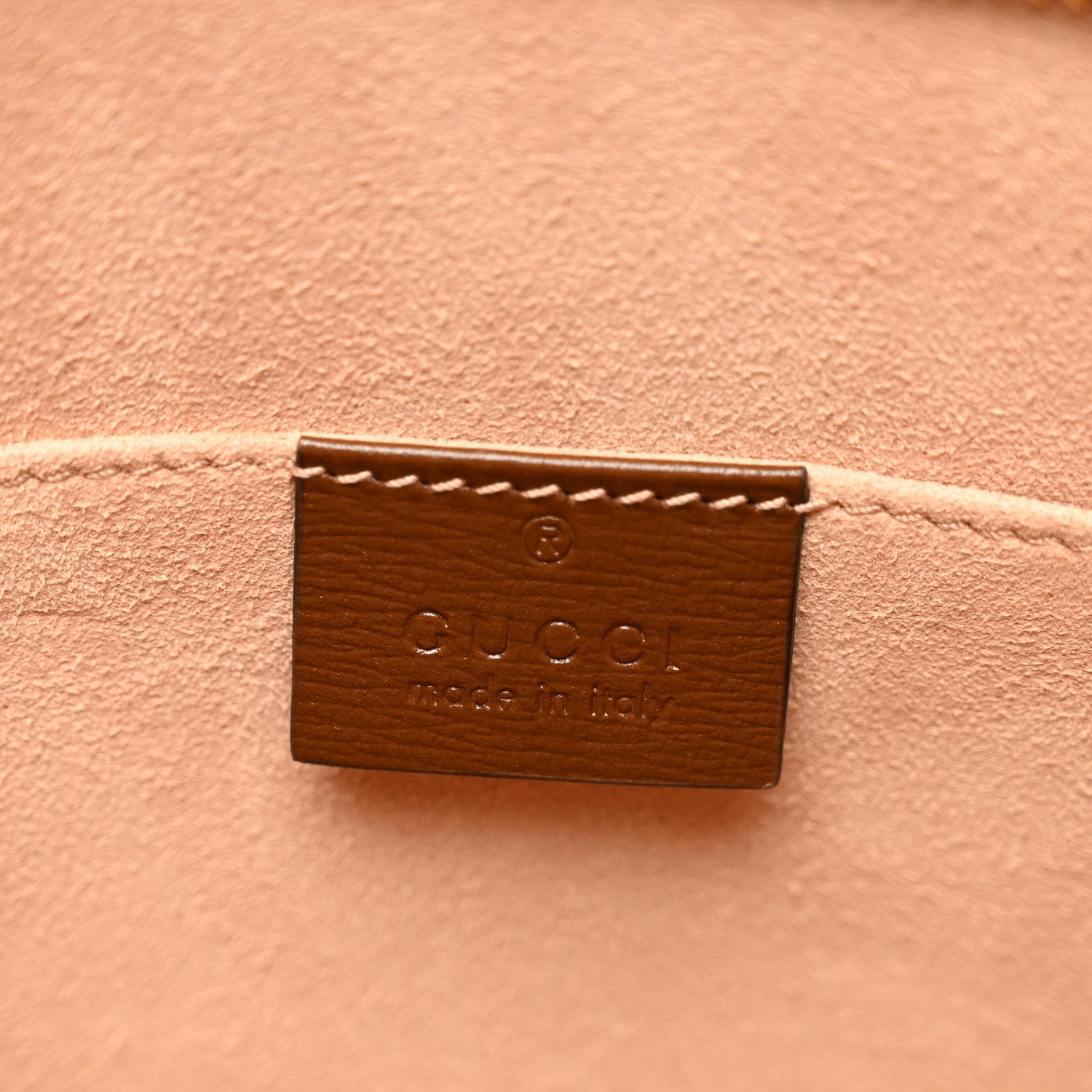 Gucci GG Supreme Monogram Horsebit 1955 Zip Pouch Beige Brown Sugar 6 of 7