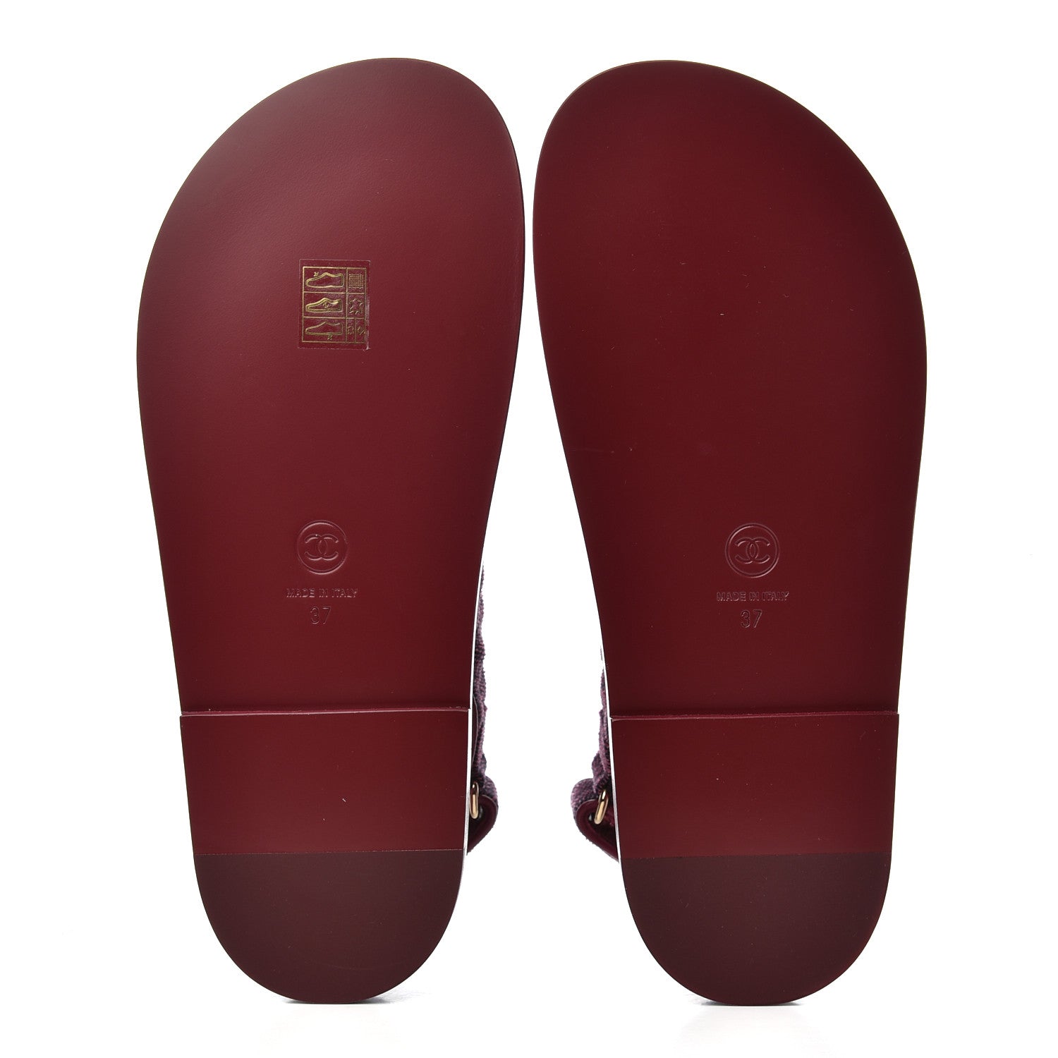 Chanel Velvet Velcro Dad Sandals 37 Pink 5 of 9