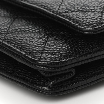 Chanel Caviar Quilted Wallet On Chain WOC Black 12 of 12