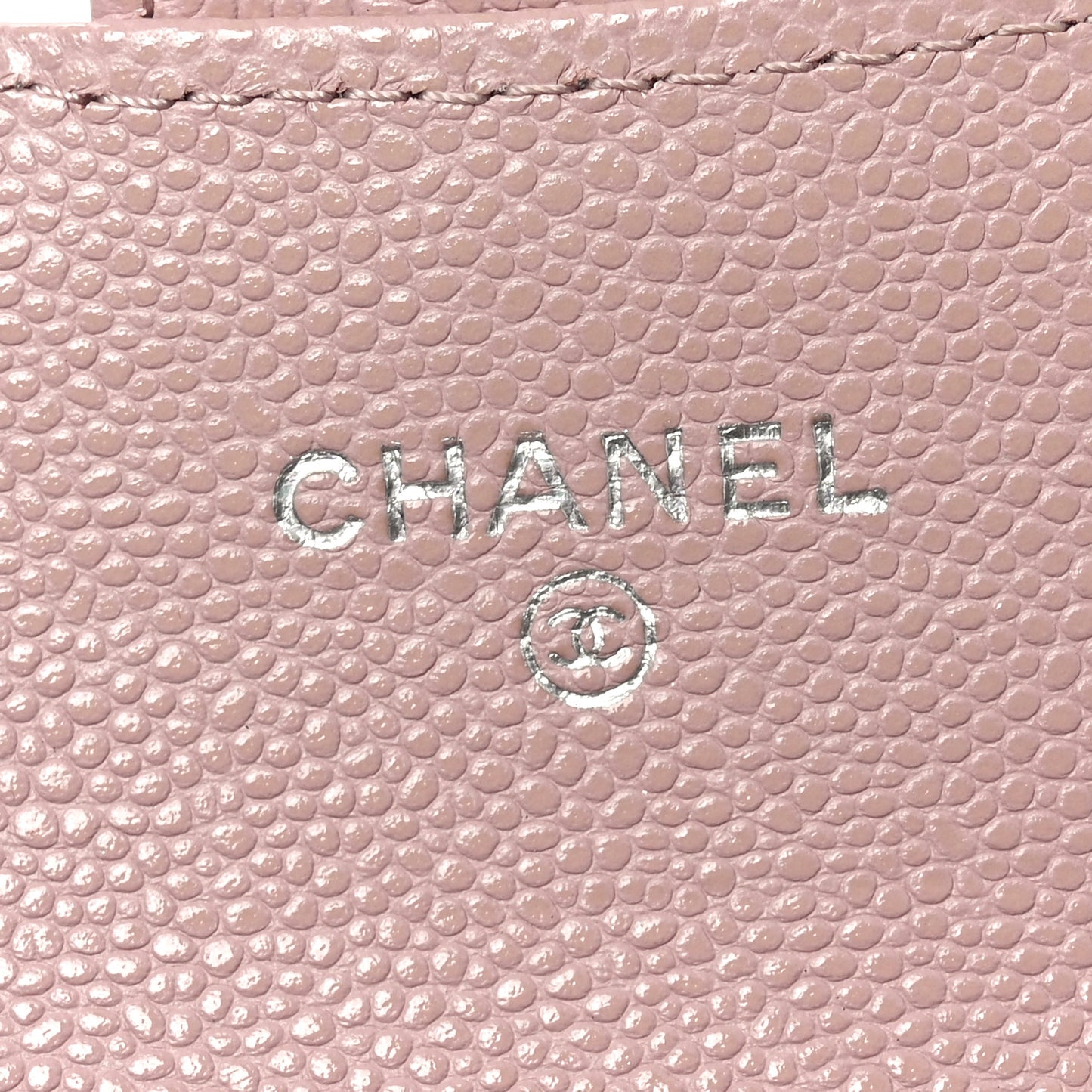 Caviar Quilted Flap Card Holder Wallet Light Pink
