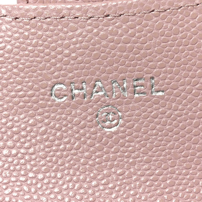 Chanel Caviar Quilted Flap Card Holder Wallet Light Pink 6 of 8