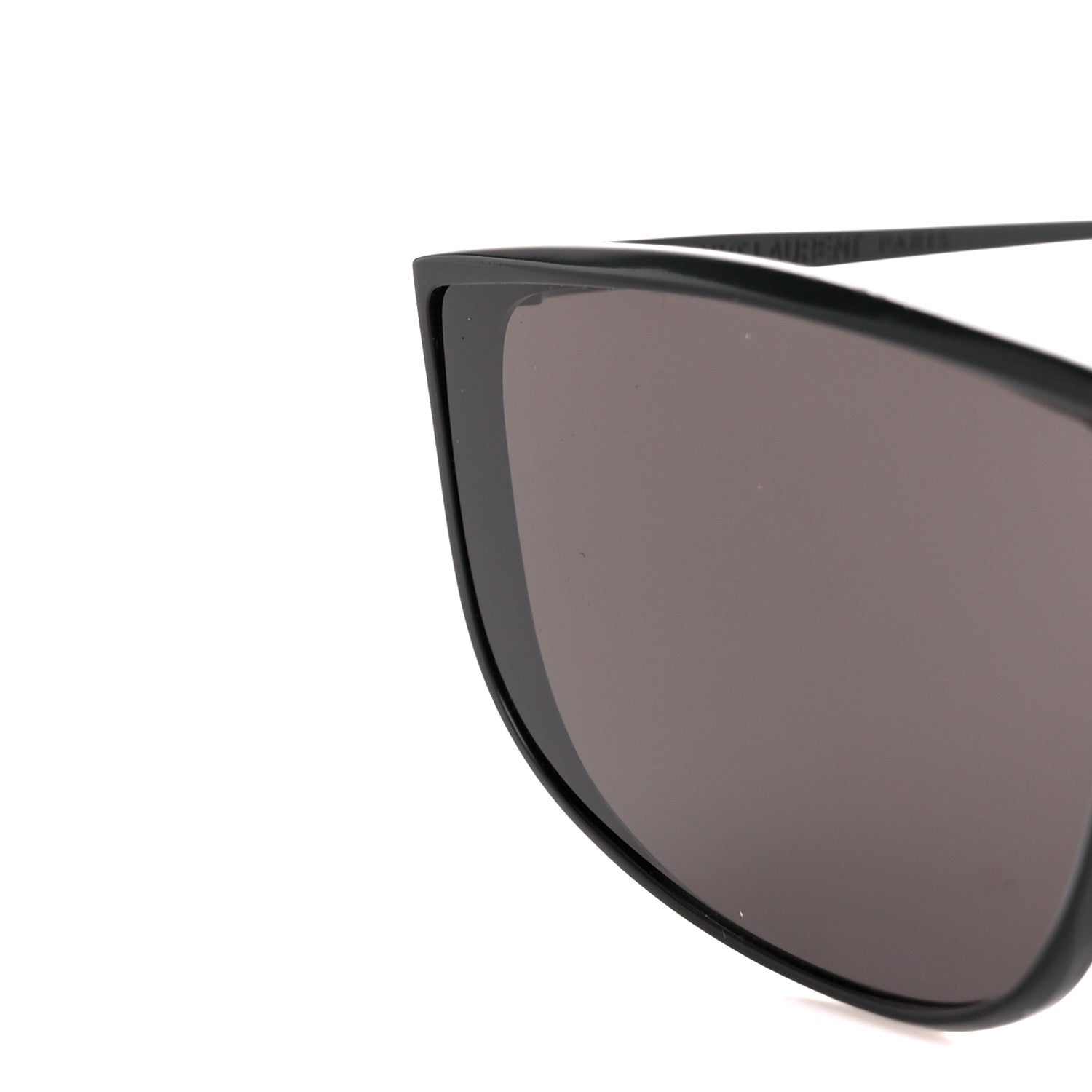 Saint Laurent Metal Rectangular Luna Sunglasses SL605 Black 8 of 9
